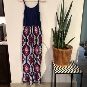 Maxi Dress| Red White Blue | Size Medium